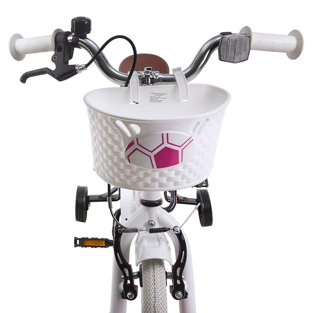 Produktbild för Barncykel 16 Tum för 4-6 år gamla Vit