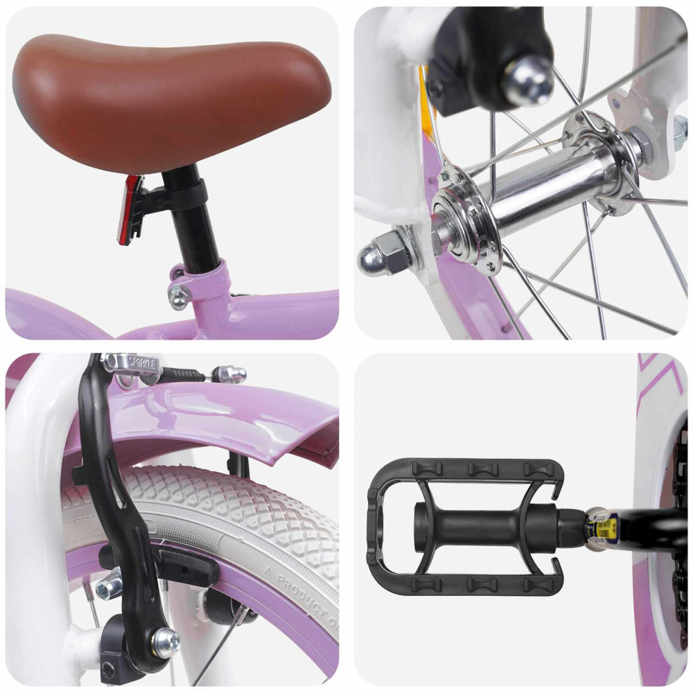 Produktbild för Barncykel 12 Tum för 2-4 åringar Lila