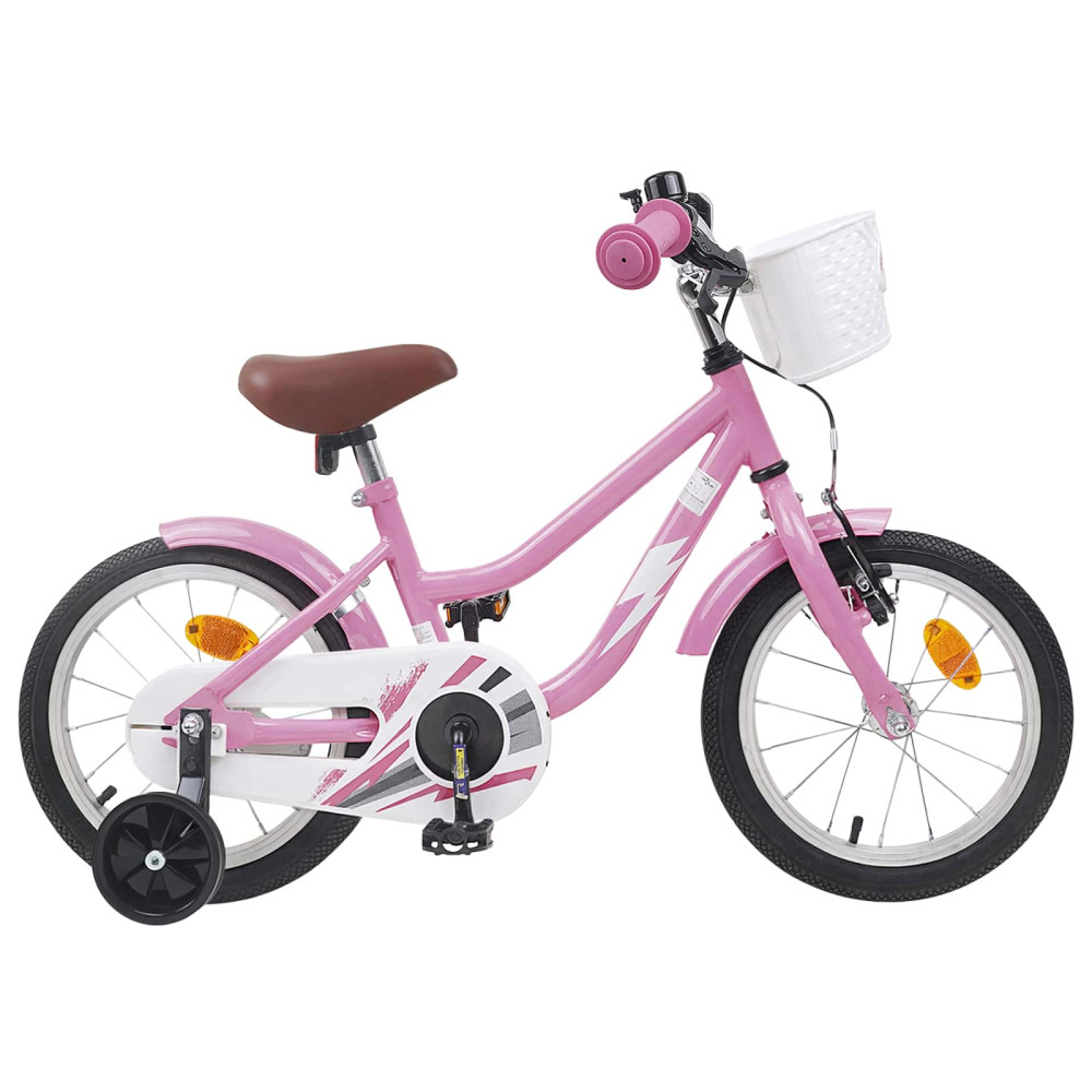 Produktbild för Barncykel 14 Tum från 3-5 år gammal Ljusrosa