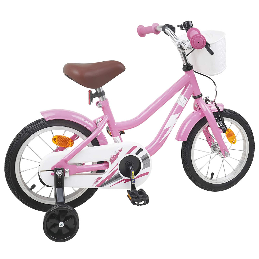 Produktbild för Barncykel 14 Tum från 3-5 år gammal Ljusrosa