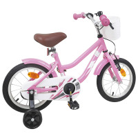 Produktbild för Barncykel 14 Tum från 3-5 år gammal Ljusrosa