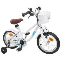 Produktbild för Barncykel 14 Tum från 3-5 år gammal Vit