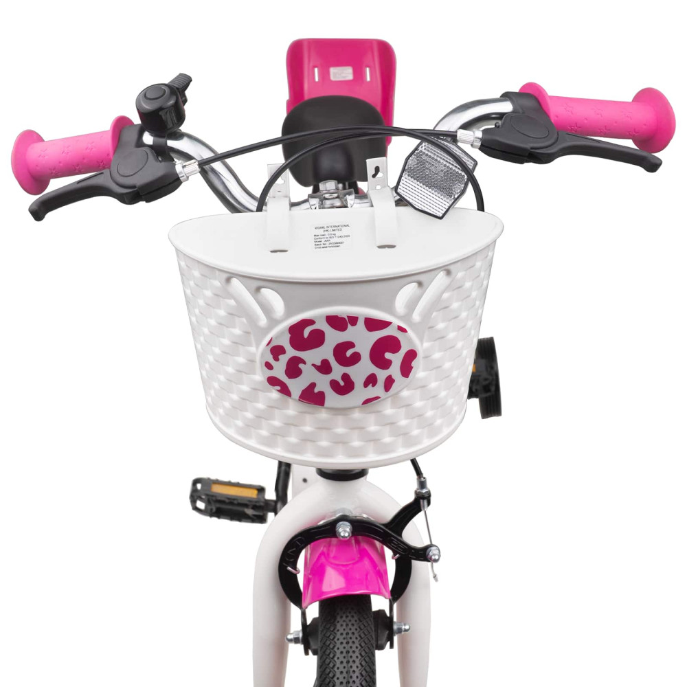 Produktbild för Barncykel Med Stödhjul 14 Tum från 3-5 år gammal Rosa