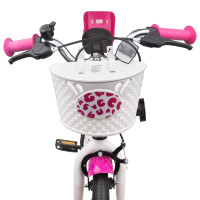 Produktbild för Barncykel Med Stödhjul 14 Tum från 3-5 år gammal Rosa