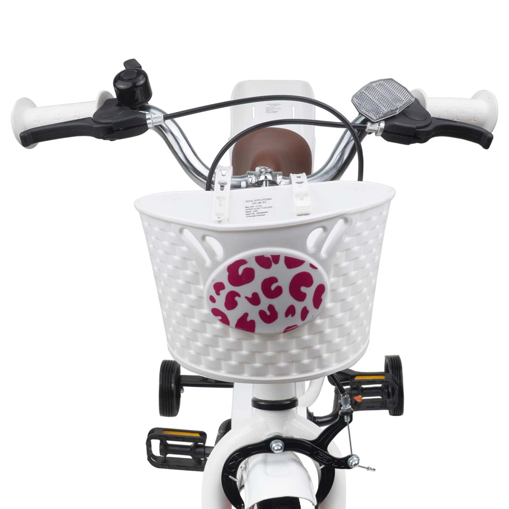 Produktbild för Barncykel Med Stödhjul 14 Tum från 3-5 år gammal Vit
