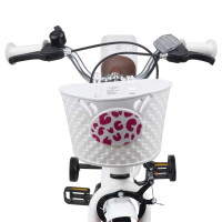 Produktbild för Barncykel Med Stödhjul 16 Tum för 4-6 år gamla Vit