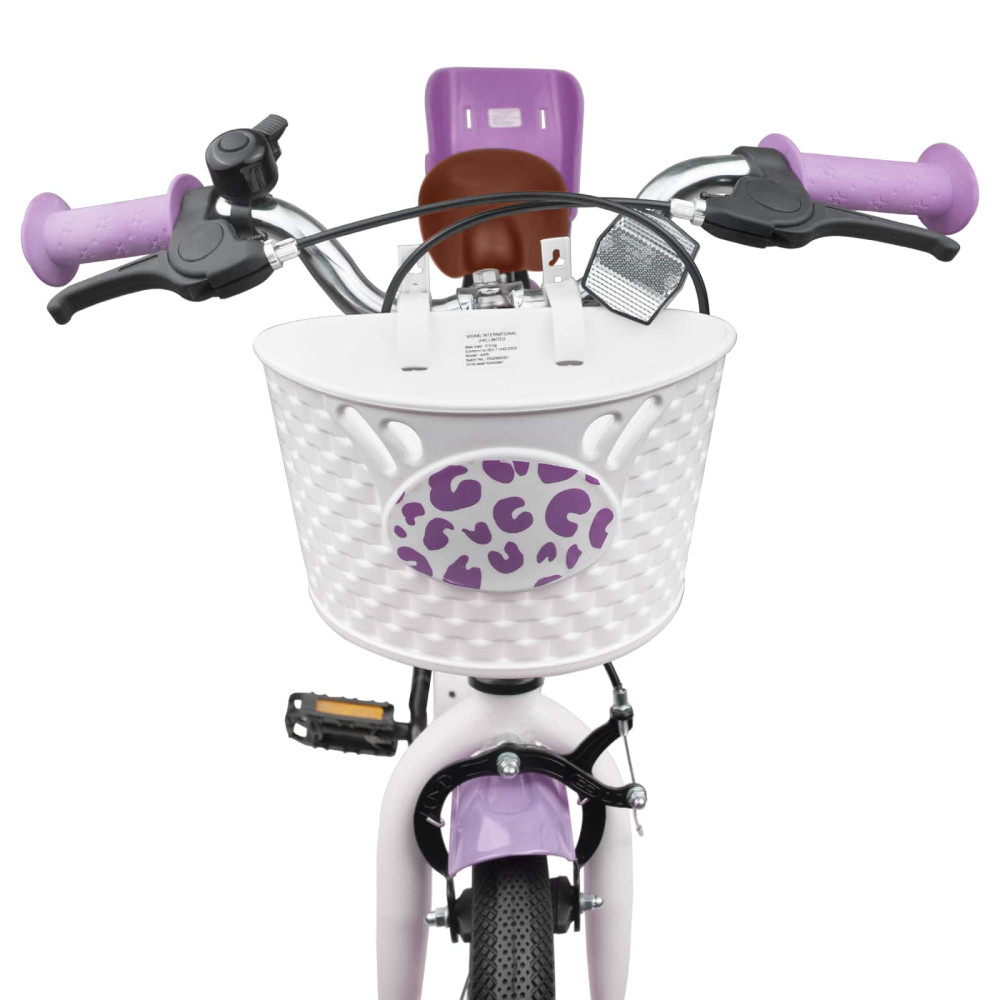 Produktbild för Barncykel Med Stödhjul 16 Tum för 4-6 år gamla Lila