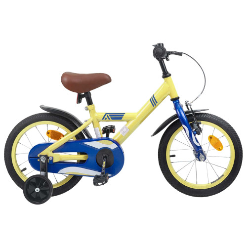 vidaXL Barncykel 14 Tum från 3-5 år gammal Gul