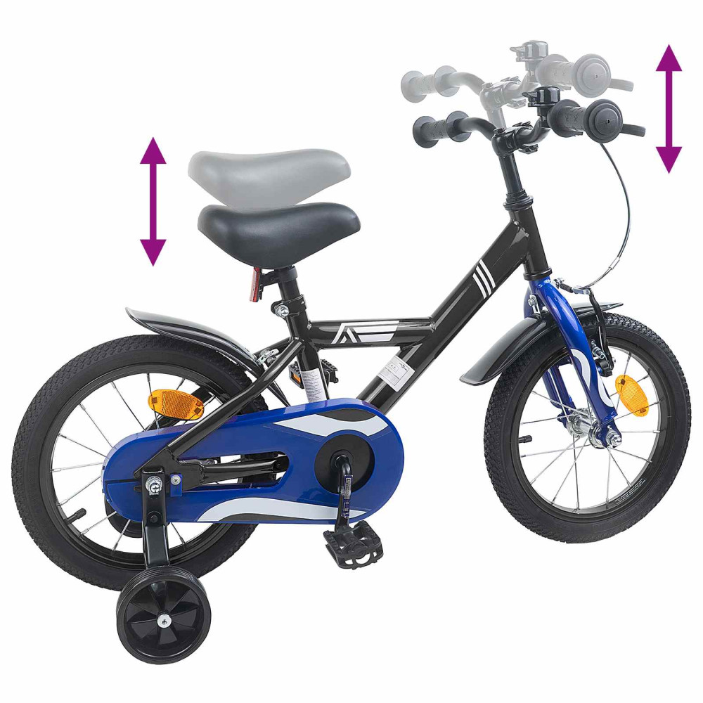 Produktbild för Barncykel 14 Tum från 3-5 år gammal Svart
