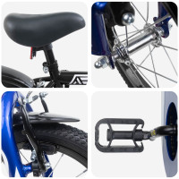Produktbild för Barncykel 16 Tum för 4-6 år gamla Svart