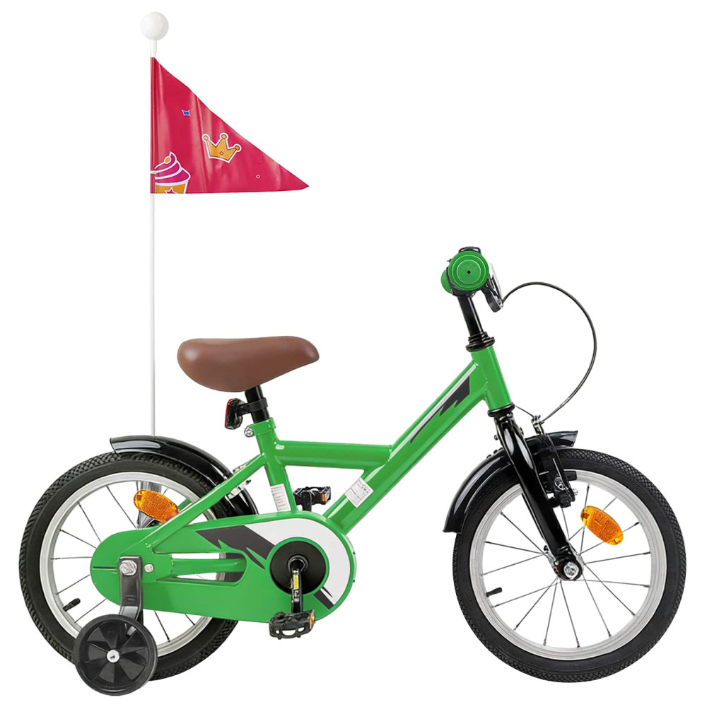 Produktbild för Barncykel 14 Tum från 3-5 år gammal Grön