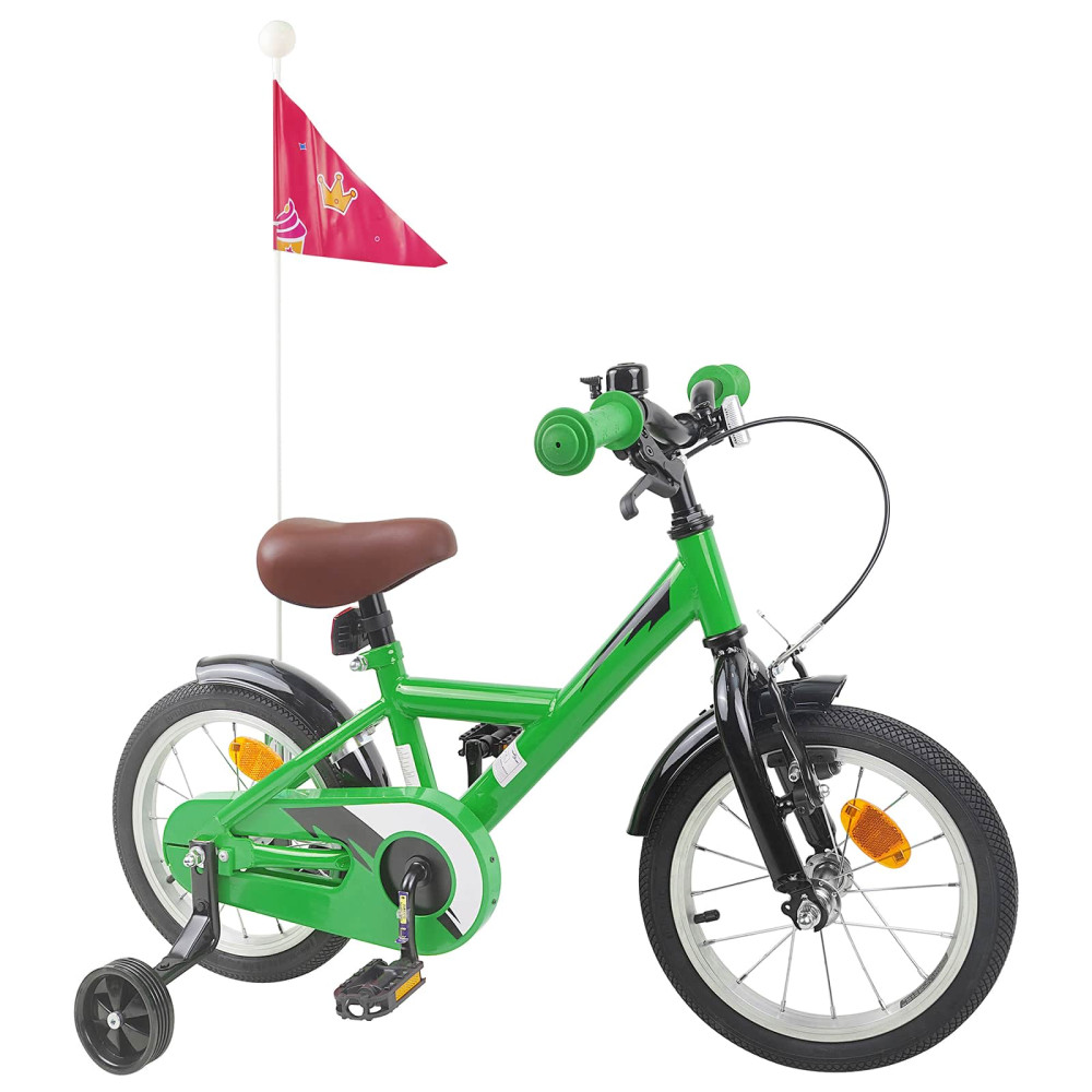 Produktbild för Barncykel 14 Tum från 3-5 år gammal Grön