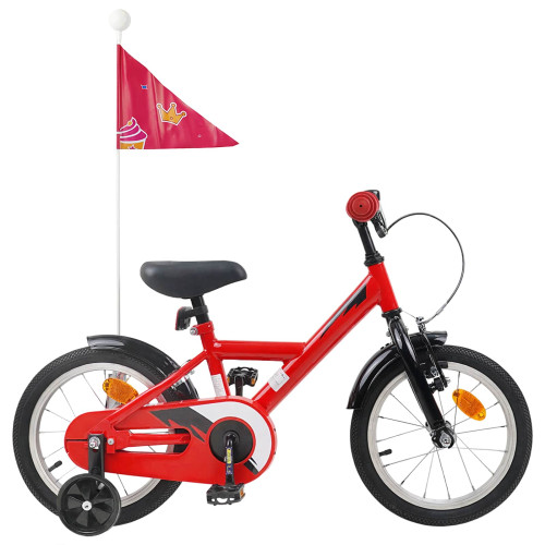 vidaXL Barncykel 14 Tum från 3-5 år gammal Röd