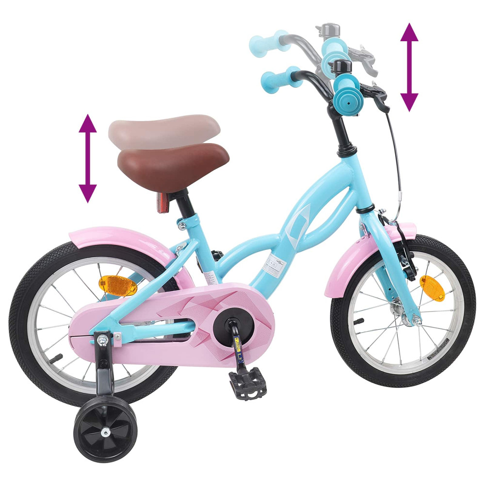 Produktbild för Barncykel 14 Tum från 3-5 år gammal Ljusblå