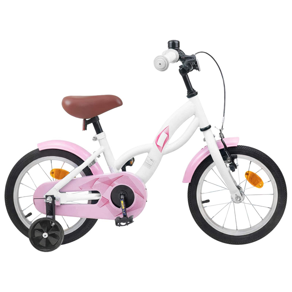 Produktbild för Barncykel 16 Tum för 4-6 år gamla Vit