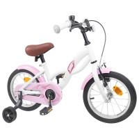 Produktbild för Barncykel 16 Tum för 4-6 år gamla Vit