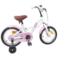 Produktbild för Barncykel 16 Tum för 4-6 år gamla Vit