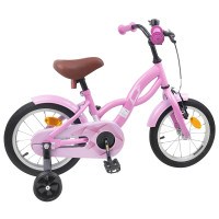 Produktbild för Barncykel 14 Tum från 3-5 år gammal Ljusrosa