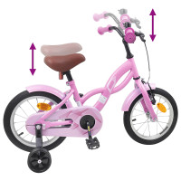 Produktbild för Barncykel 14 Tum från 3-5 år gammal Ljusrosa