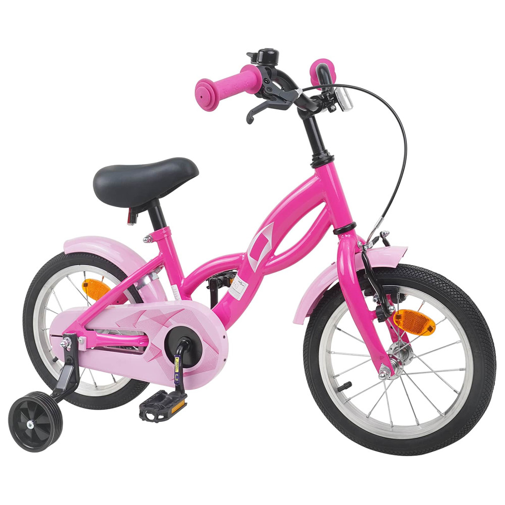 Produktbild för Barncykel 14 Tum från 3-5 år gammal Mörkrosa