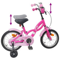 Produktbild för Barncykel 14 Tum från 3-5 år gammal Mörkrosa