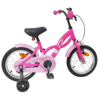 Produktbild för Barncykel 16 Tum för 4-6 år gamla Mörkrosa