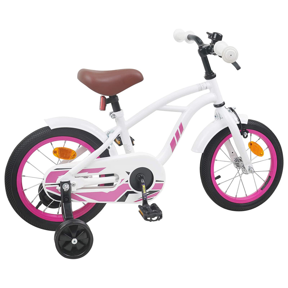 Produktbild för Barncykel 14 Tum från 3-5 år gammal Vit