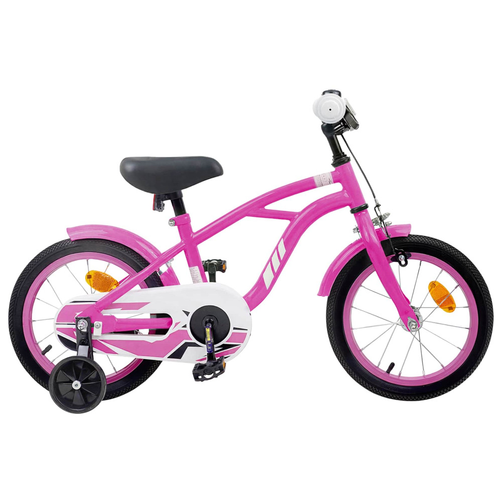 Produktbild för Barncykel 14 Tum från 3-5 år gammal Mörkrosa