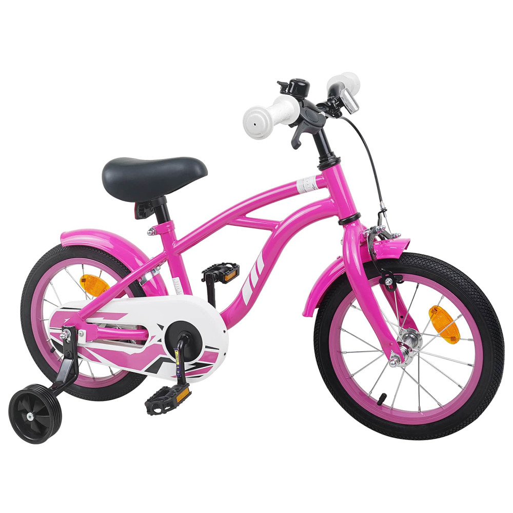 Produktbild för Barncykel 14 Tum från 3-5 år gammal Mörkrosa