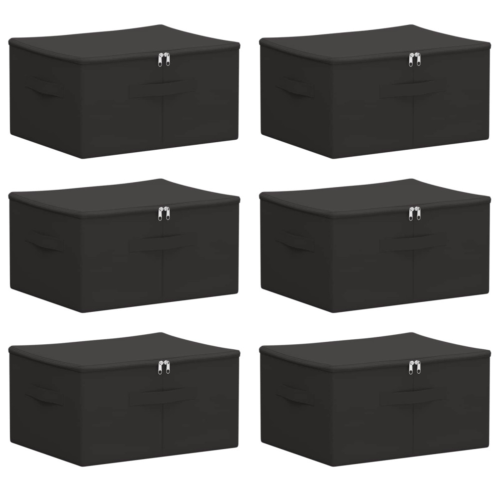 Produktbild för Förvaringslåda 6 pcs Antracit 43 x 34 x 23 cm Non-woven tyg