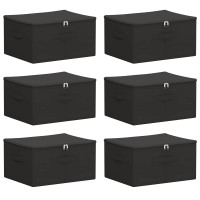 Produktbild för Förvaringslåda 6 pcs Antracit 43 x 34 x 23 cm Non-woven tyg
