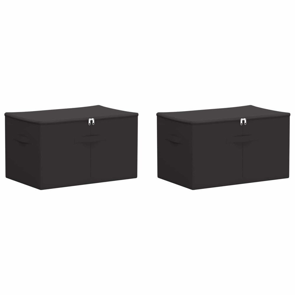 Produktbild för Förvaringslåda 2 pcs Antracit 60 x 43 x 35 cm Non-woven tyg