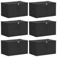 Produktbild för Förvaringslåda 6 pcs Antracit 60 x 43 x 35 cm Non-woven tyg