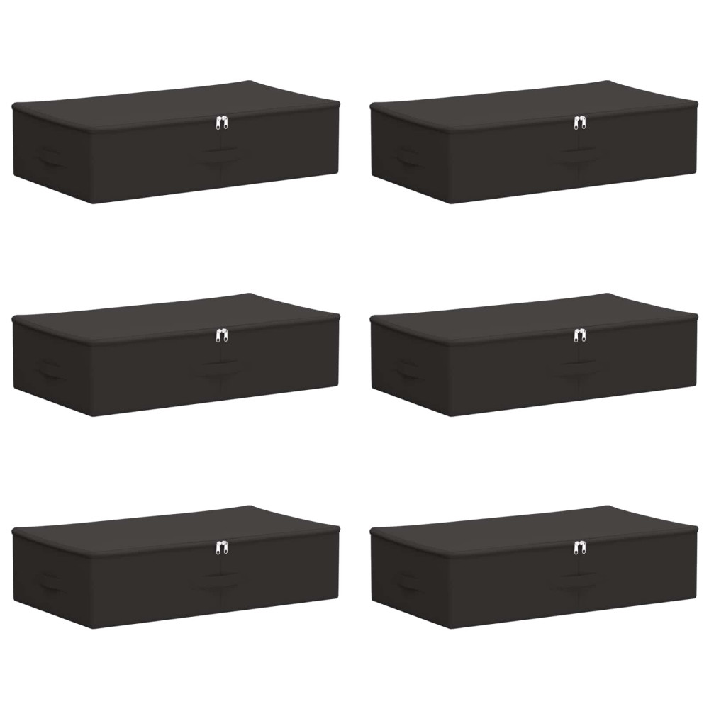 Produktbild för Förvaringslåda 6 pcs Antracit 70 x 40 x 18 cm Non-woven tyg