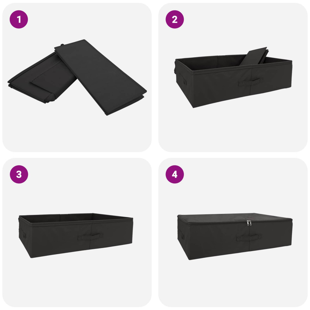 Produktbild för Förvaringslåda 6 pcs Antracit 70 x 40 x 18 cm Non-woven tyg
