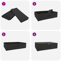 Produktbild för Förvaringslåda 6 pcs Antracit 70 x 40 x 18 cm Non-woven tyg