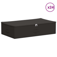 Produktbild för Förvaringslåda 24 pcs Antracit 70 x 40 x 18 cm Non-woven tyg