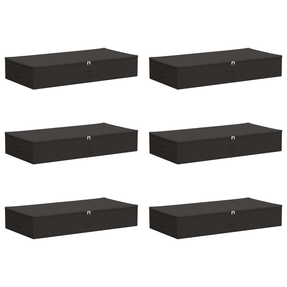 Produktbild för Förvaringslåda 6 pcs Antracit 100 x 50 x 18 cm Non-woven tyg