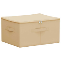 Produktbild för Förvaringslåda Gräddvit 43 x 34 x 23 cm Non-woven tyg