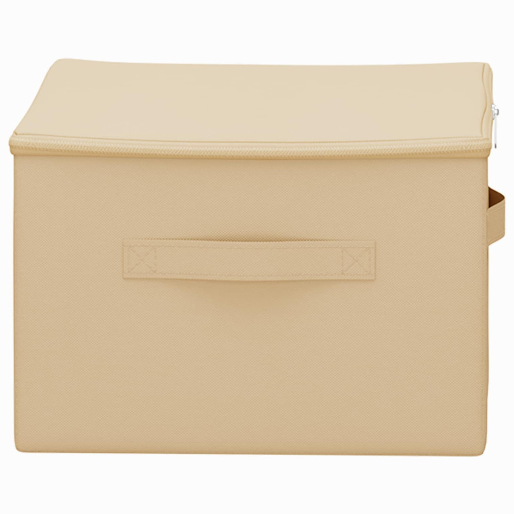 Produktbild för Förvaringslåda Gräddvit 43 x 34 x 23 cm Non-woven tyg