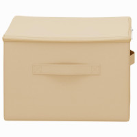 Produktbild för Förvaringslåda Gräddvit 43 x 34 x 23 cm Non-woven tyg