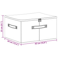 Produktbild för Förvaringslåda 6 pcs Gräddvit 43 x 34 x 23 cm Non-woven tyg