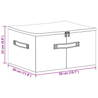 Produktbild för Förvaringslåda 6 pcs Gräddvit 50 x 30 x 25 cm Non-woven tyg