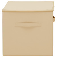 Produktbild för Förvaringslåda 2 pcs Gräddvit 55 x 35 x 32 cm Non-woven tyg