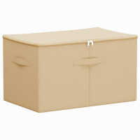 Produktbild för Förvaringslåda 2 pcs Gräddvit 60 x 43 x 35 cm Non-woven tyg