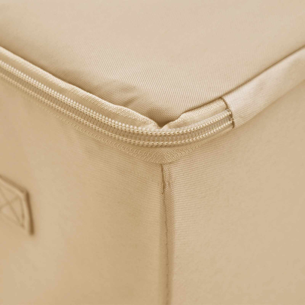 Produktbild för Förvaringslåda 2 pcs Gräddvit 60 x 43 x 35 cm Non-woven tyg