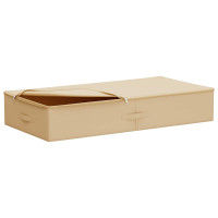 Produktbild för Förvaringslåda 2 pcs Gräddvit 90 x 48 x 15 cm Non-woven tyg