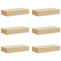 Produktbild för Förvaringslåda 6 pcs Gräddvit 90 x 48 x 15 cm Non-woven tyg