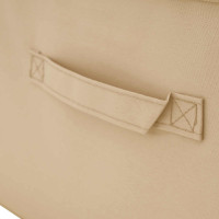 Produktbild för Förvaringslåda 2 pcs Gräddvit 100 x 50 x 18 cm Non-woven tyg