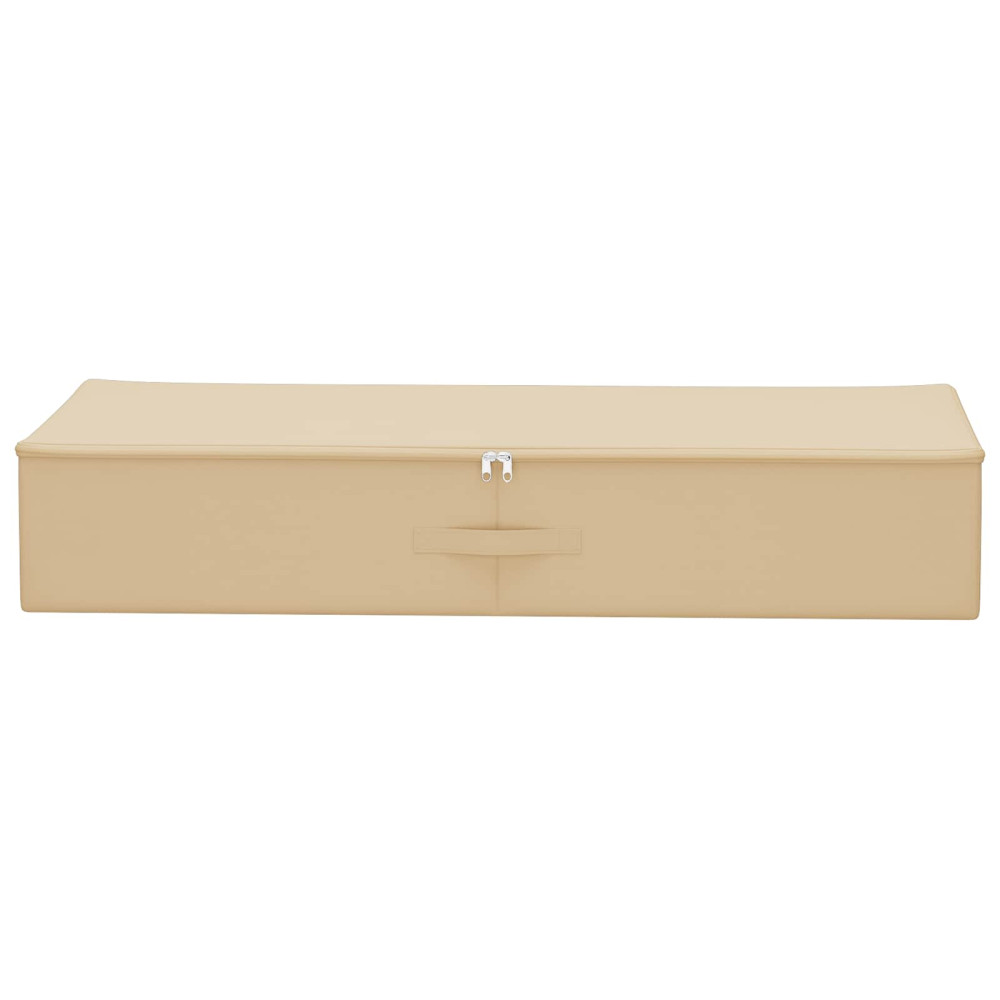 Produktbild för Förvaringslåda 6 pcs Gräddvit 100 x 50 x 18 cm Non-woven tyg